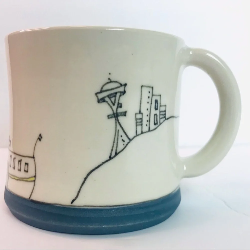 Downing Pottery Bainbridge Island Mug in Dark Blue